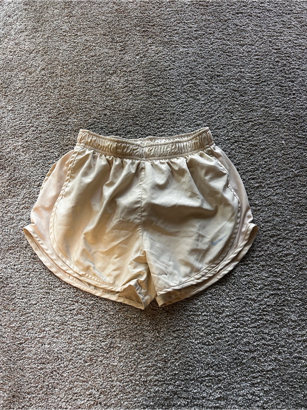 Light Beige Nike dri-fit Running Shorts - like new condition.